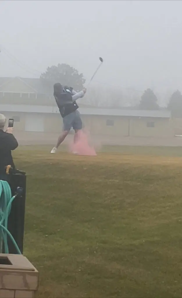 Gender reveal celebration at Southern Hills